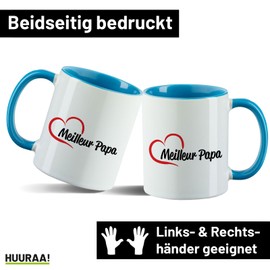 Huuraa Cup Meilleur Papa Gift Cup Blue 330ml Meilleur Papa Gift idea