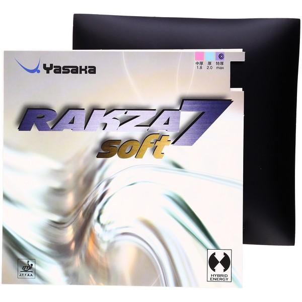 Yasaka Rakza 7 Soft Table Tennis Rubber (Black, 2.0)