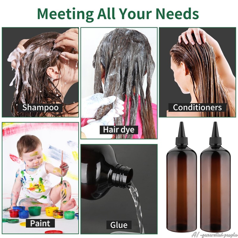 Decorniqu 2 PCS Hair Oil Applicator Bottle 500ml Applicator Bottle