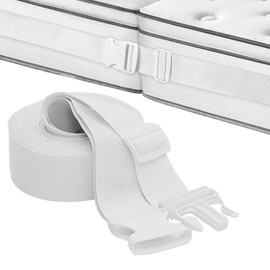 WIYETY White Mattress Holder Bed Bridge: Connects Two Mattresses Bed Bridge Variable Adjustable Double Bed Bridge Gap Filler Bed Connector Mattress Wedge to Prevent Slipping Mattress Connector
