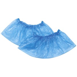Disposable Vinyl Shoe Covers (100 Count) Blue, blue