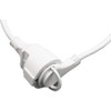 Protective Contact Extension with Flat Plug Pure White 3 m