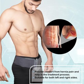 Wonder Care Inguinal Hernia Belt For Men Hernia Support Truss Groin Brace with Adjustable Waist Straps/Compression Pads