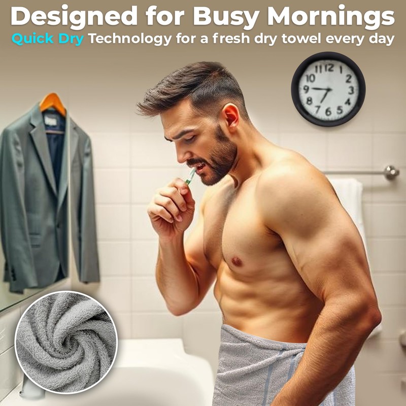 Towelogy® Quick Dry Large Bath Towels for Men 140x80cm -100%