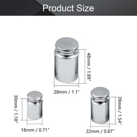 Utoolmart 4pcs Calibration Weight Set 200g 200g 100g 50g M1 Precision Grams Scale Weights Chrome Plated Steel for Digital Balance Scales - 550g in Total