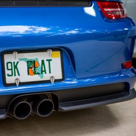 Lunsom License Plate Frame Screw Caps, License Plate Fasteners for Motorcycle Vehicles, License Plate Screws with Covers,4PCS,Silver