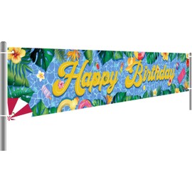 Happy Birthday Pool Party Banner, Pool Party Decorations, Summer Pool Party Supplies, Summer Party Decorations, Pool Party Birthday Decorations