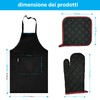 LEFUNDA® Pack of 2 Aprons, Waterproof Apron with 3 Pockets,
