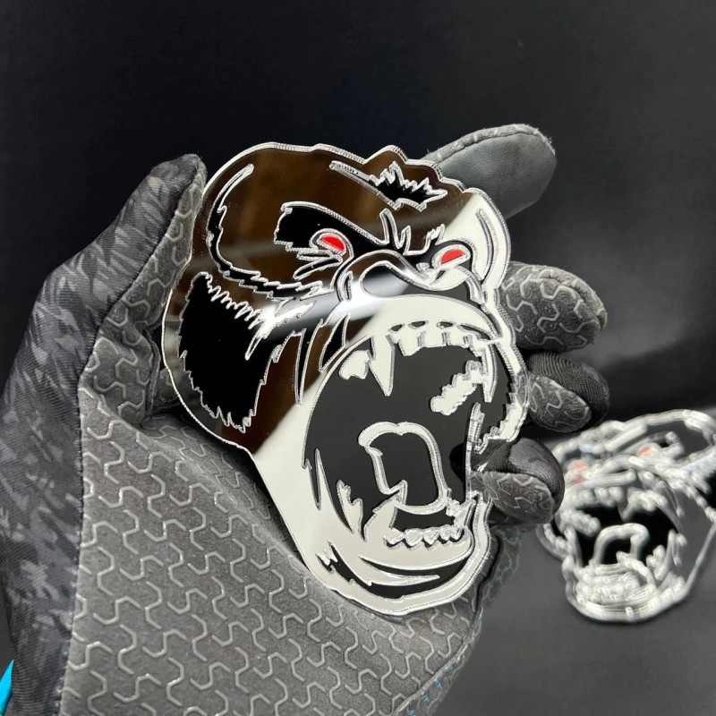 Emblem Badge Gorilla Mirror Emblem Badges Car Truck (2 BADGES)