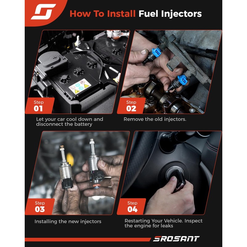 8 Pcs Fuel Injectors Compatible with Ford Lincoln Mercury Vehicles