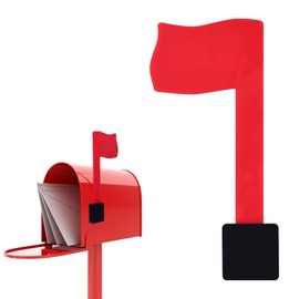 Mailbox Flag Replacement, Red Flag for Mailbox with Double Sided Sticky Pads Waterproof Replacement Flag for all Mailboxes