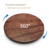 MAGIGO 18 Inches Black Walnut Wood Lazy Susan, Solid Wooden