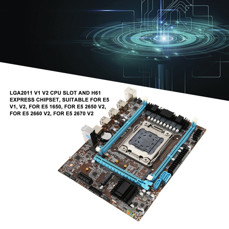 DDR3 Motherboard X79 LGA2011 V1 V2 PCIe 3.0 NVME SATA