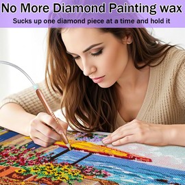 Electric Diamond Art Painting Pen - Vacuum Diamond Art Pen with Storage Tray, Long-Lasting and Stable