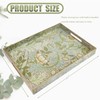 Spsyrine Serving Tray with Handles, Plastic Decorative Tray for Coffee