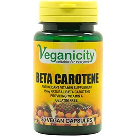 Veganicity Beta Carotene Antioxidant and Eye Health Supplement 15mg 30 Capsules