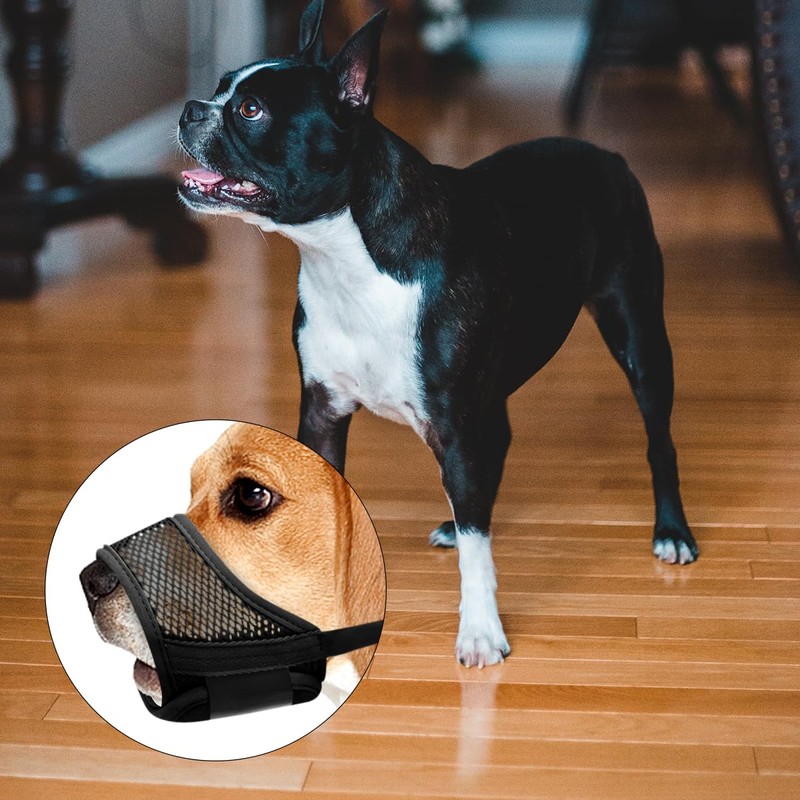 Dog Muzzle with Adjustable Straps, Jagowa Breathable Nylon Dog Muzzle