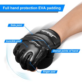 Xinluying Punch Bag Taekwondo Karate Gloves for Sparring Martial Arts Boxing Training Fingerless Women Kids