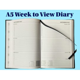 Academic Diary 2025-2026 A5 WTV Week to View - SKY BLUE
