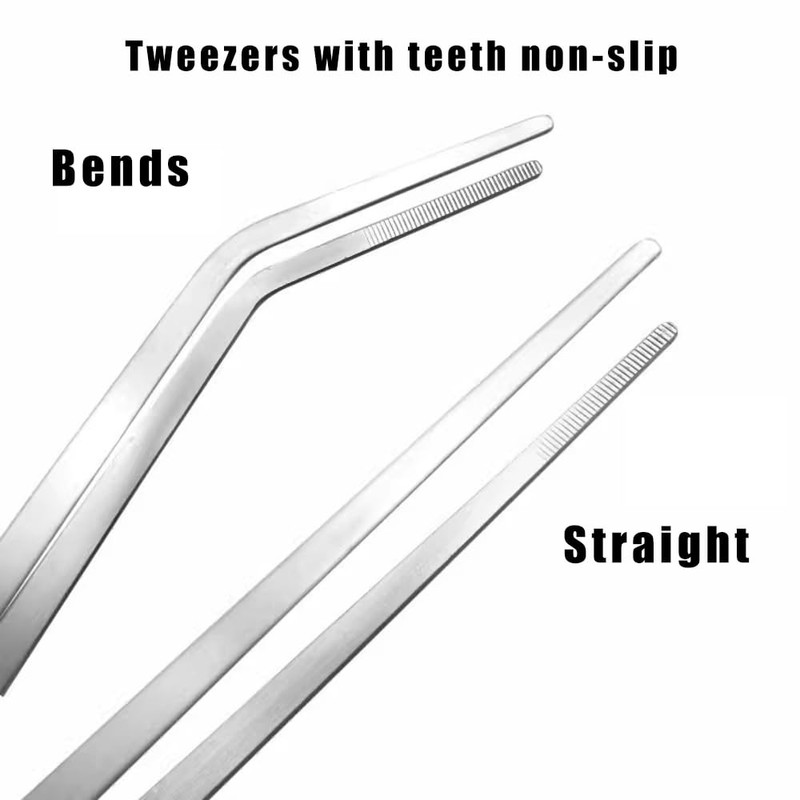 CRITTZOO 3Pcs Reptile Metal Feeding Tongs, Snake Tank Long Tweezers
