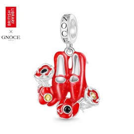 GNOCE The Wonderful Wizard of Oz Ruby Slippers Pendant Dangle Charm 925 Sterling Silver Charm Fit Bracelet/Necklace Jewellery Gift for Women Girls Wife Daughter