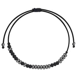 LQRI Bible Verse Religious Faith Jewelry Luke 18:1 Morse Code Bracelet Always Pray and Never Give Up Religious Gift (Luke 18:1)