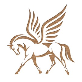 Pegasus Winged Horse Stencil Template – Reusable 5.5 x 5.5 Inch Plastic Mythical Creature Design for Painting Wood Scrapbooking DIY Crafts