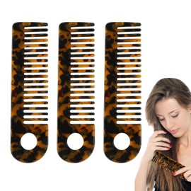 3 Stück Lockenkamm,Lockenkamm Naturlocken Grob Antistatischer Zahnkamm Kamm Grober Kamm,für Locken und Lange Haare,für Haarstyling Lockiges Nasses Langes Salon