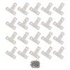 Pxyelec 20Pcs 3 Holes Angle Plate Corner Brace Flat T