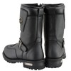 Milwaukee Leather MBM9070 Men's Black Leather Engineer Boots with Reflective