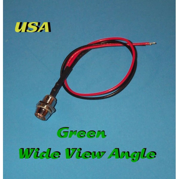 n/a LED - 5mm PRE WIRED 12V WITH CHROME BEZEL