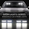 XRIDONSEN White 2 in 1 Dash Emergency Strobe Lights Front/Rear