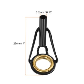 PATIKIL 3.2mm Tube Dia Fishing Rod Tips Repair Kit, 3pcs Stainless Steel Ring Guide for Saltwater Freshwater Fishing