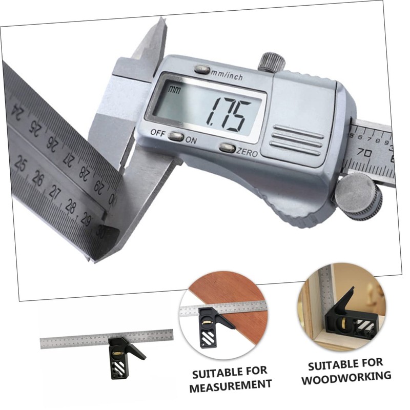 Operitacx Angle Ruler Limiter Set Square Carpentry Tool 45° 90°