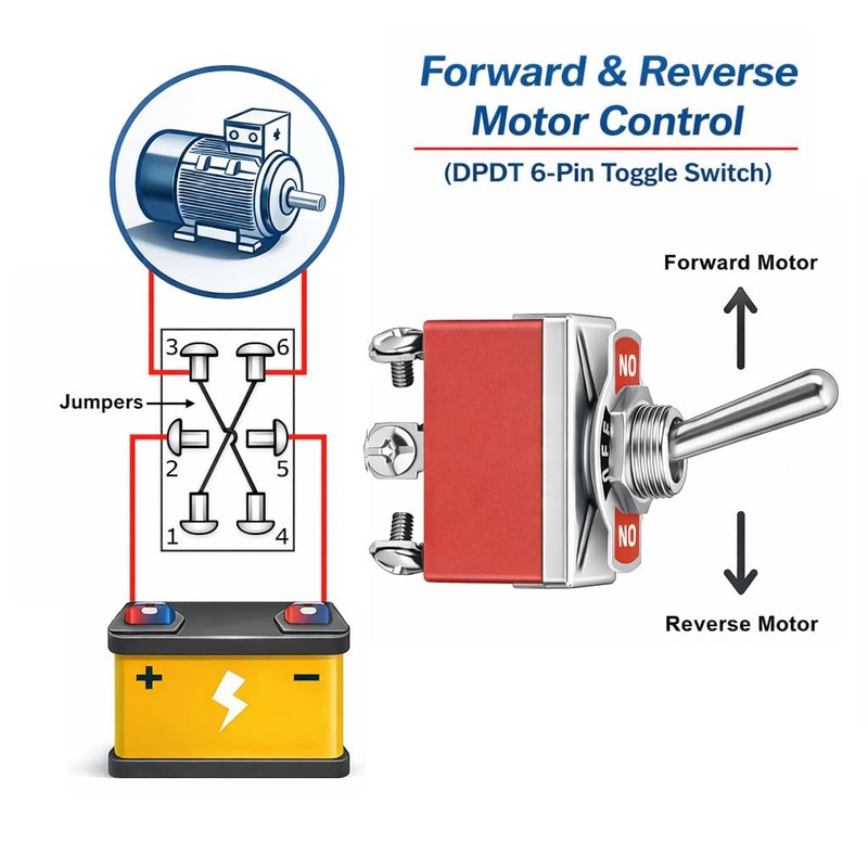 MGI SpeedWare One-Side Momentary Metal Toggle Switch | 20 Amp