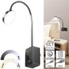 Lunartec Plug Lamp: Dimmable CCT LED Plug Light with Socket,