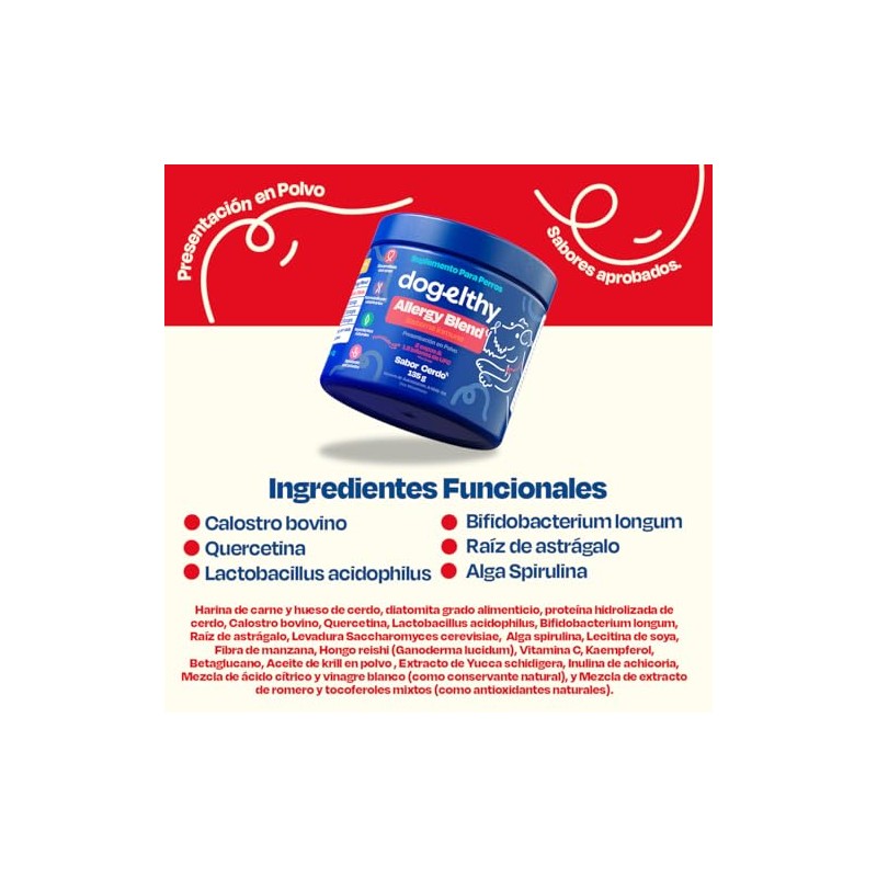 Dogelthy Allergy Blend Suplemento Natural Contra las Alergias para Perro
