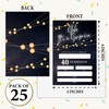 Beshoul Birthday Invitations - Black Gold Glitter Bday Invites with