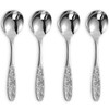 KEAWELL Sunflower Soup Spoon, Set of 4, 18/10 Stainless Steel,