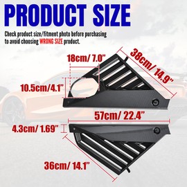 BILLFARO 2Pcs Engine Bay Panel Cover,Carbon Fiber Pattern Rear Engine Covers Left Right Engine Case Guards Protector Compartment Filler Covers for Corvette C8 Stingray 2020+ for C8 Z06/E-ray 2023+