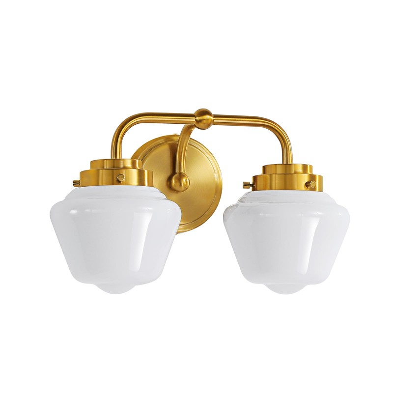 RUIYEY Bathroom Vanity Light Fixtures: 2-Lights Gold Bathroom Lighting Fixtures