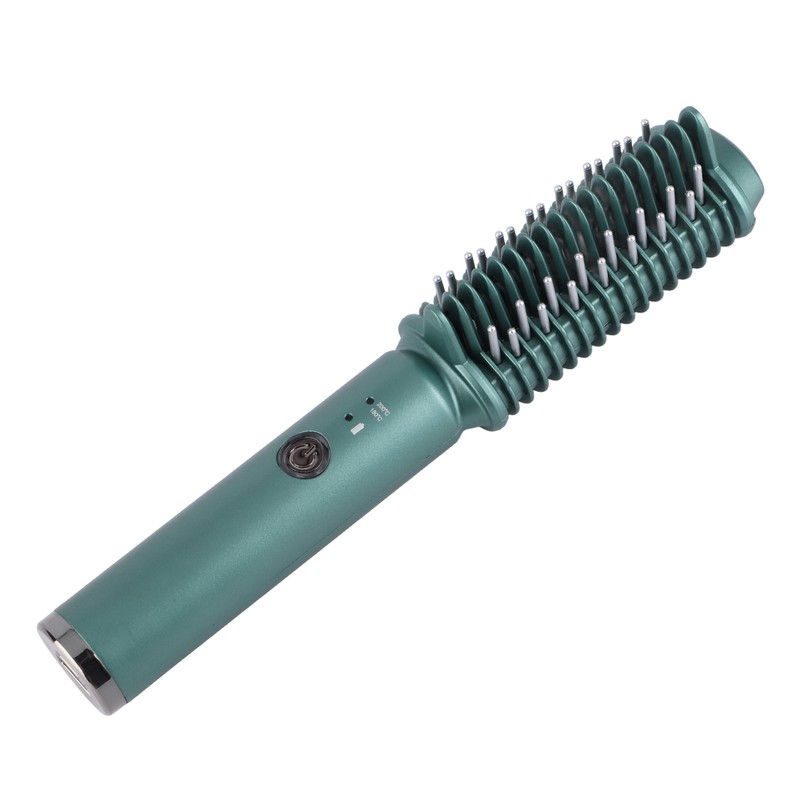 Cordless Hair Straightening Curling Brush Evenly Quickly Heating USB Rechargeable