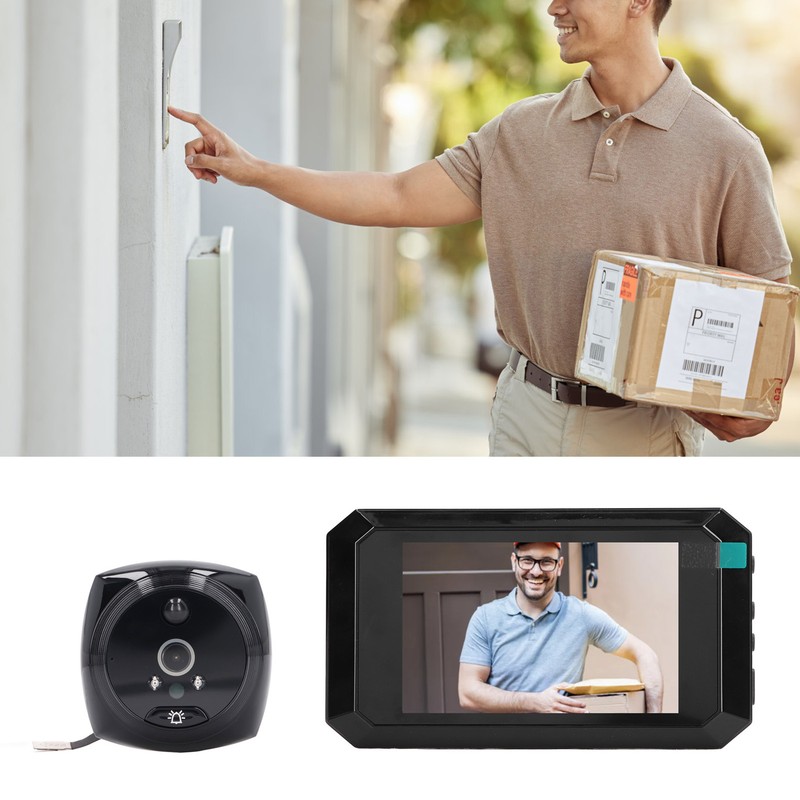 Digital Peephole Doorbell Camera 3.97 Inch 200W HD 135° Wide