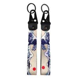 VGQ 2Pcs JDM Motorcycle Keychain - Heavy Duty Wrist Lanyard Keychain for Car, Motorcycle Keys