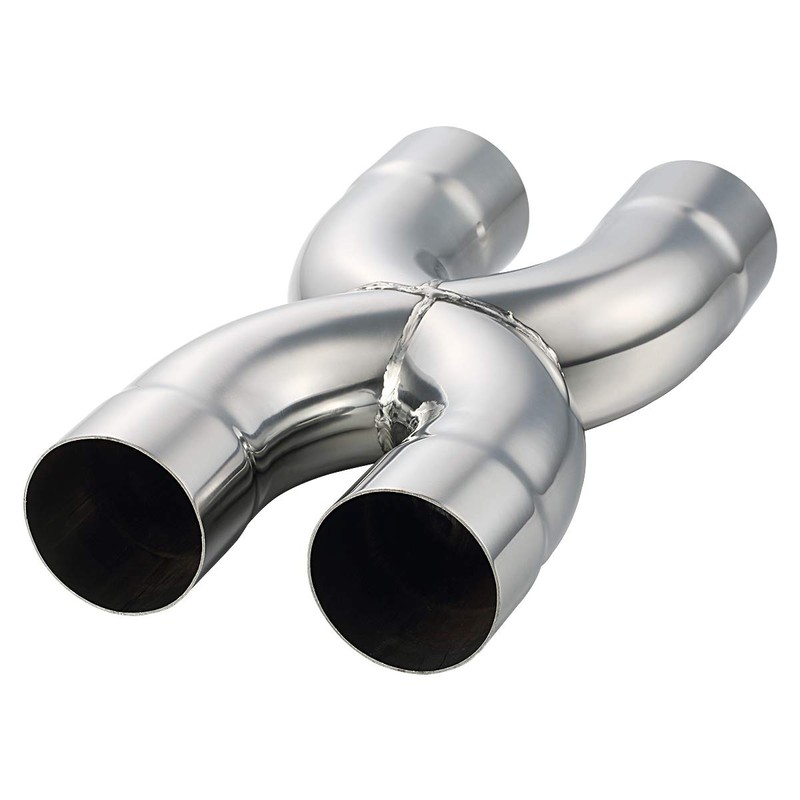 LCGP Universal 2.5" In/Out Crossover X Pipe 12" Length Stainless