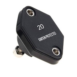 ZOOKOTO 12V-32V DC Auto Reset Panel Mount Circuit Breaker 20A Fuse Inverter with #10-32 Stud Insulator for Auto Truck RV Marine Trailer Waterproof