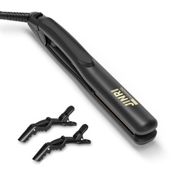JINRI Hair Straightener with Titanium Plate 0.8 Inch 200℃ Mini Flat Iron,Perfect Travel Size Hair Straightener Dual Voltage,Suitable for All Hairstyles