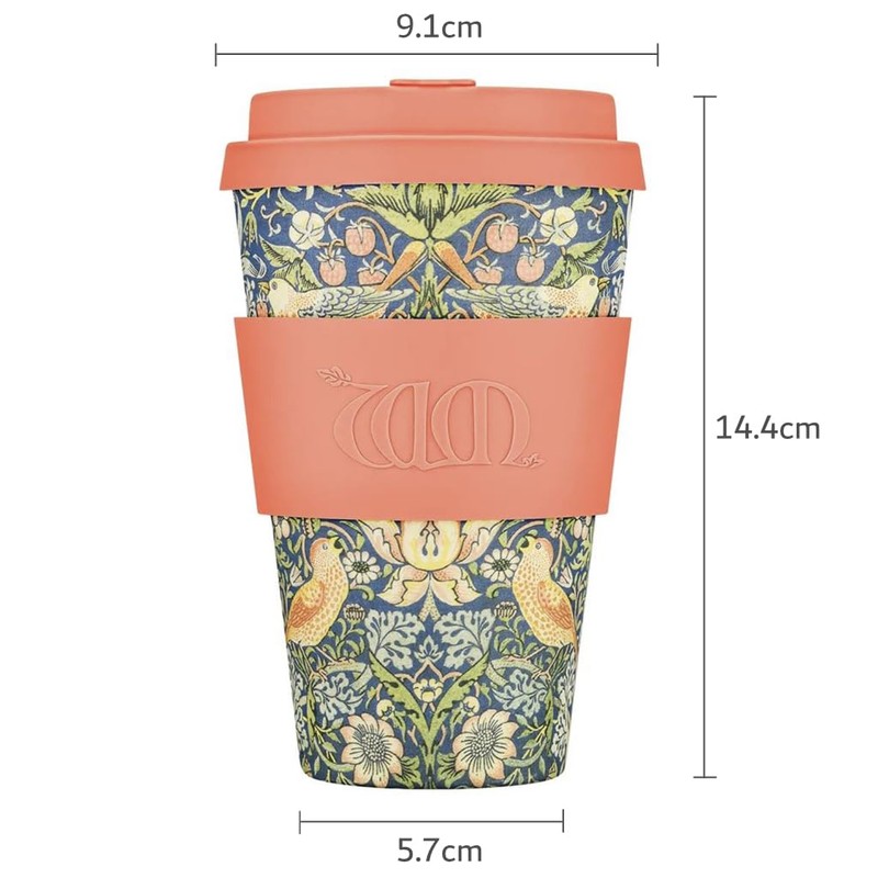 Ecoffee Cup Reusable Eco Friendly William Morris 400ml 814 037