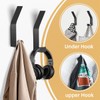 Pack of 6 Coat Hooks, Coat Hooks, Black Coat Hooks,