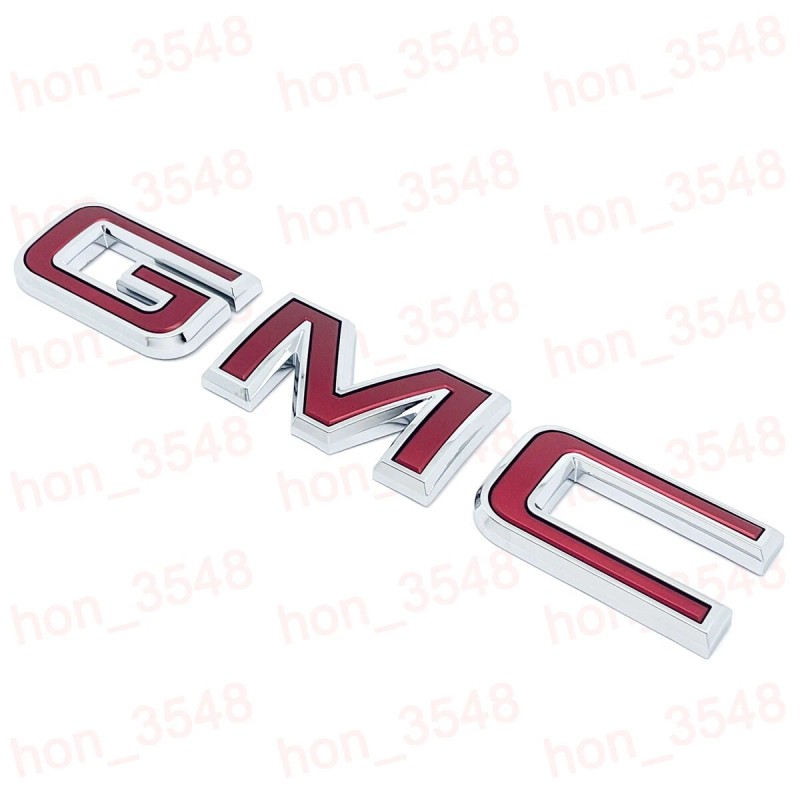 GMC Red Rear Tailgate Only Emblem 2019 -2024 GMC Sierra